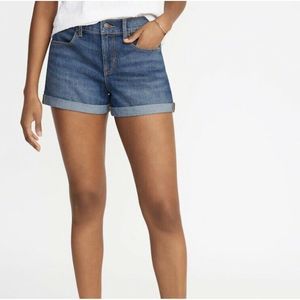 Old Navy Medium Wash Denim Cuffed Jean Shorts